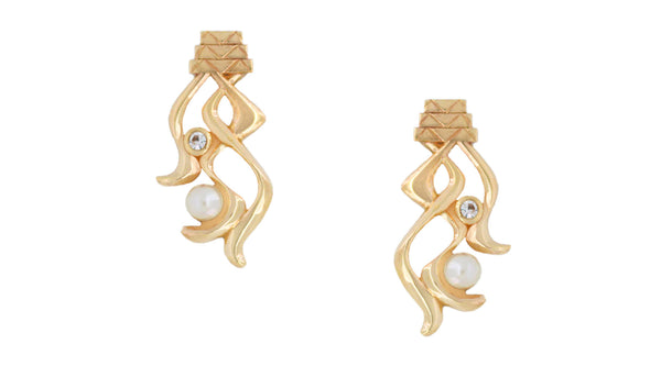 Organic Gold Earrings by Origin 31 crafted in their Surrey Jewellery workshop