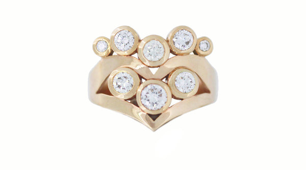 Gold Wishbone Diamond Ring Remodel by Origin 31 Surrey Jewellers