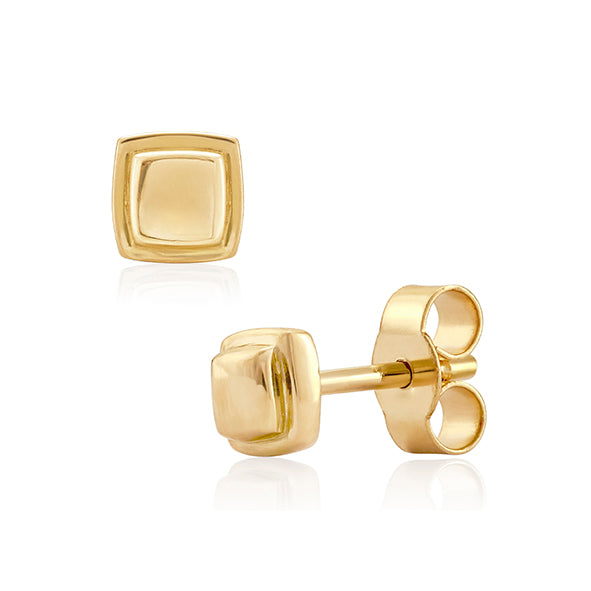 Mini Chocolate Gold Stud Earrings