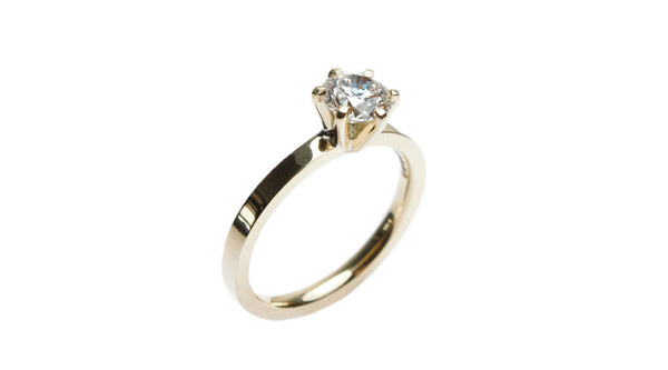 Modern Claw Set Diamond Engagement Ring