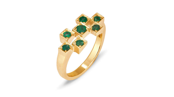 Checkerboard Emerald Ring Remodel by Origin 31 Surrey Jewellers
