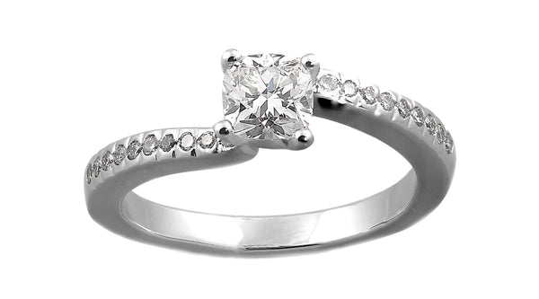 A bespoke diamond engagement ring example of our creations