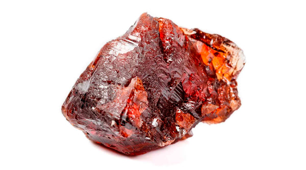 An example of a rough garnet before cutting into a gemstone