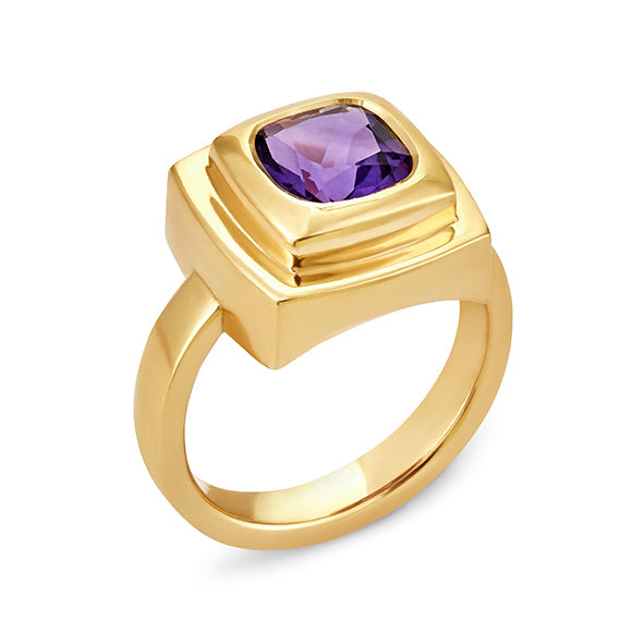 Chocolate Amethyst Ring side view