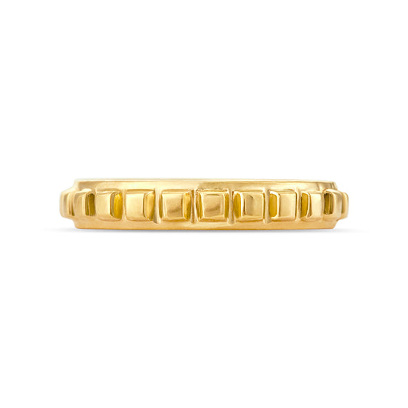 Chocolate Bar Gold Ring face on