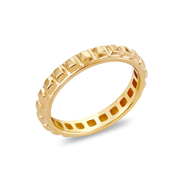 Chocolate Bar Gold Ring
