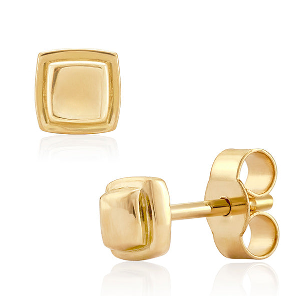 Chocolate Gold Stud Earrings
