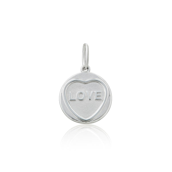 Love Silver Love Heart Charm