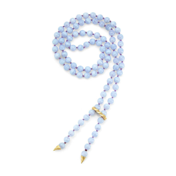 Mr Whippy Lilac Chalcedony Bead Necklace