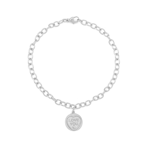 18ct White Gold Charm Bracelet Chain