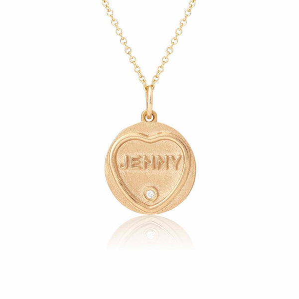 Love Hearts 18ct Gold Name Charm