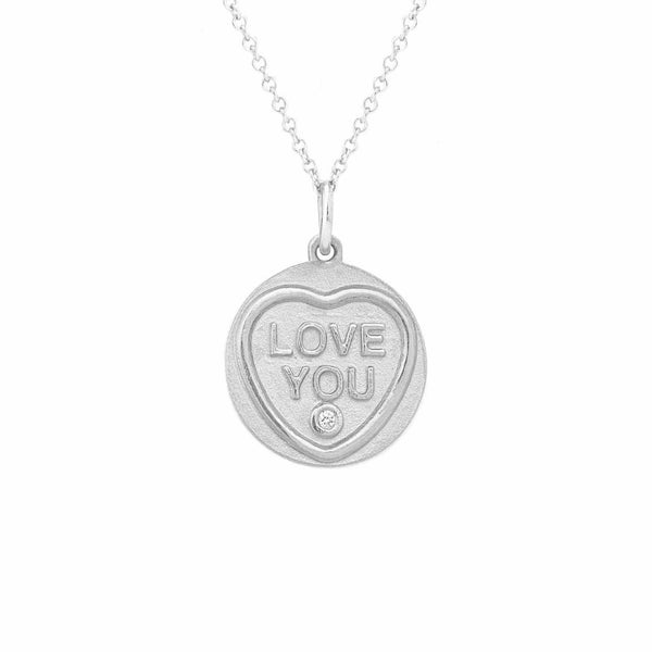 Love Hearts 18ct White Gold Personalised Charm