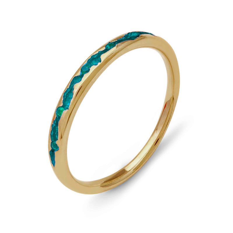 Rock Pool Custom Colour Pop Gold Ring